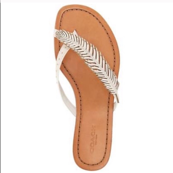coach feather sandals